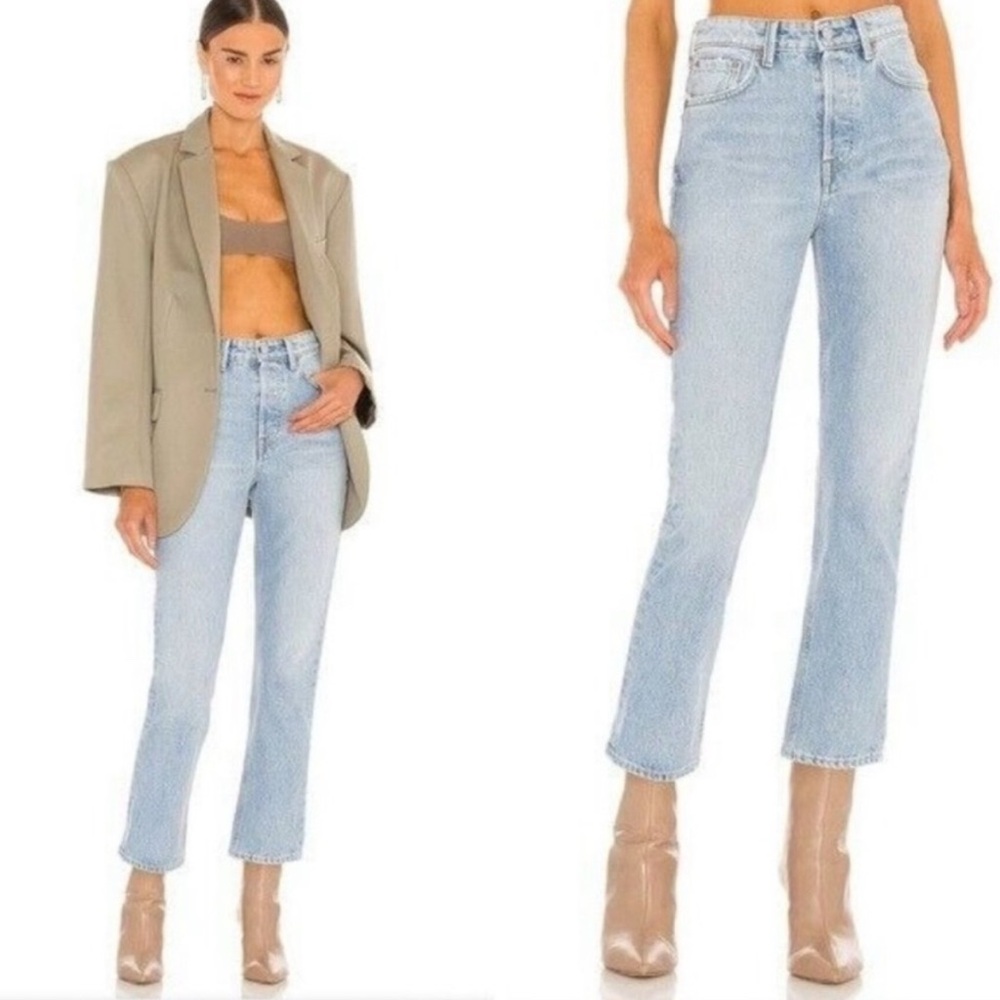 GRLFRND Karolina High Rise Straight Crop Jeans 28 Ventura